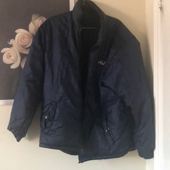 VINTAGE reversible fila bomber jacket - Picture 10 of 13